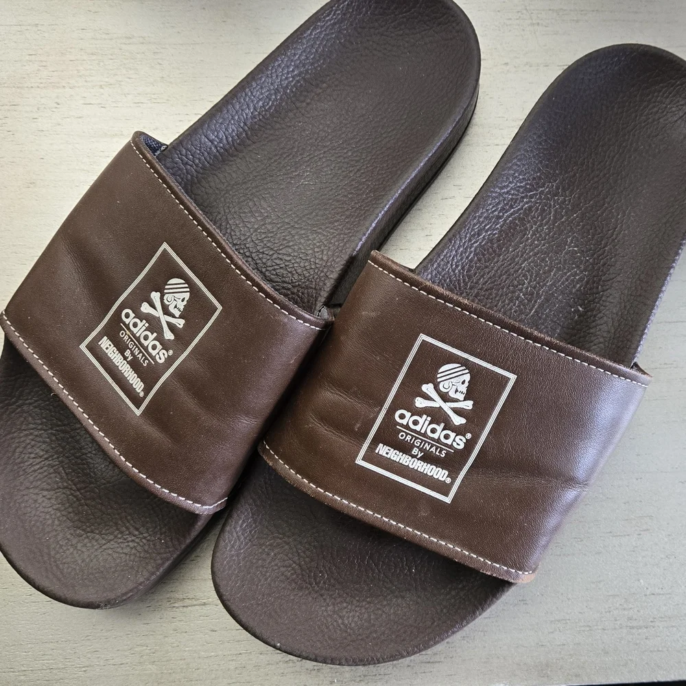 Adidas Brown Slide Sandals for Men - Picture 2 of 4